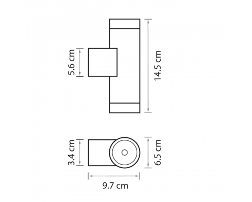 Уличный настенный светильник Lightstar Paro 351609