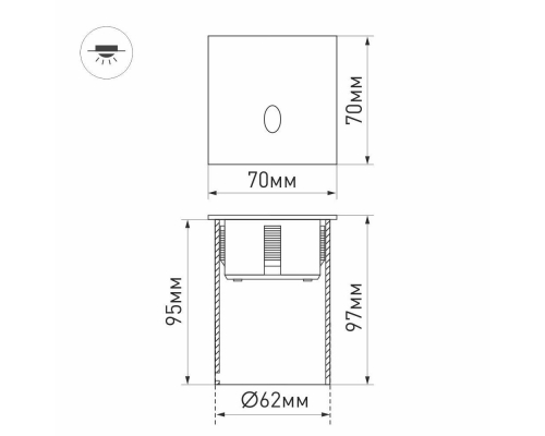 Уличный светодиодный светильник Arlight LT-Gap-S70x70-3W Warm3000 031167
