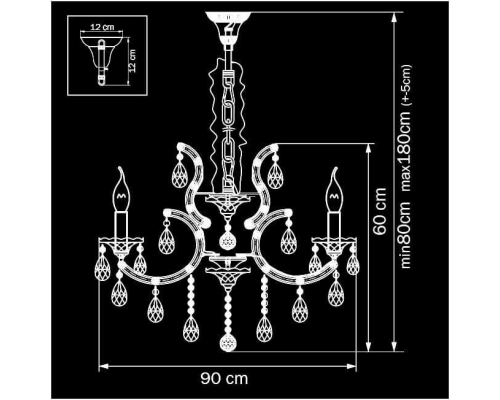 Люстра Osgona Champa Nero 879127