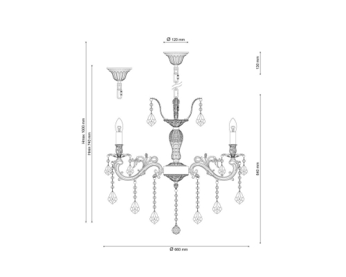 Люстра Lucia Tucci Barletta 122.8 Cream White