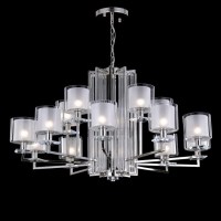 Люстра Crystal Lux Nicolas SP-PL10+5 Nickel/White