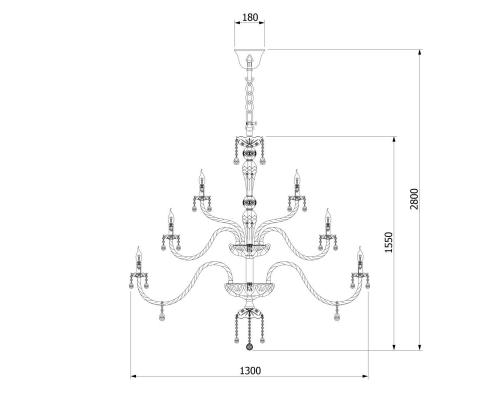 Люстра Bogates 520/20+14+8 Strotskis