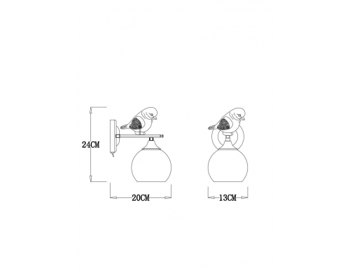 Бра Arte Lamp Gemelli A2150AP-1WG