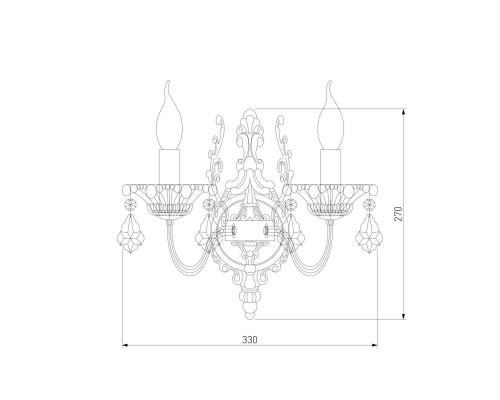 Бра Eurosvet 3281/2 белый с золотом/тонированный хрусталь Strotskis