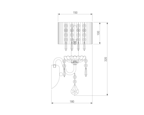 Бра Eurosvet 2045/1 хром/белый