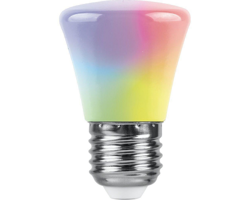 Лампа светодиодная Feron E27 1W RGB матовая LB-372 38117