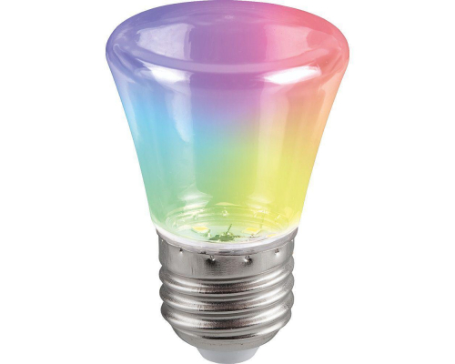 Лампа светодиодная Feron E27 1W RGB прозрачный LB-372 38134