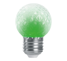 Лампа-строб светодиодная Feron E27 1W зеленый прозрачная LB-377 38209