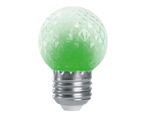 Лампа-строб светодиодная Feron E27 1W зеленый прозрачная LB-377 38209