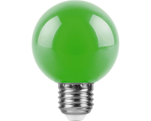 Лампа светодиодная Feron E27 3W зеленая LB-37125907