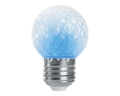 Лампа-строб светодиодная Feron E27 1W синий прозрачная LB-377 38211