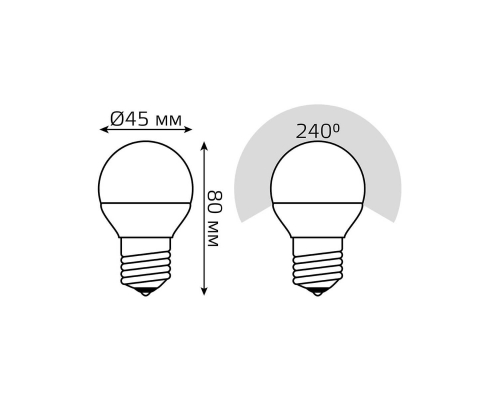Лампа светодиодная диммируемая Gauss E27 7W 6500K матовая 105102307-S