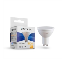 Лампа светодиодная диммируемая Voltega GU10 5W 2700K матовая 7238