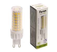 Лампа светодиодная диммируемая Feron LB-438 G9 10W 4000K 51742