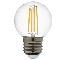 Лампа светодиодная филаментная Lightstar LED Filament E27 6W 4000K шар прозрачный 933824