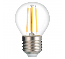Лампа светодиодная филаментная Thomson E27 9W 4500K шар прозрачная TH-B2094