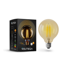 Лампа светодиодная филаментная Voltega E27 6W 2800K золотая VG10-G95GE27warm6W 7084