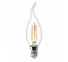Лампа светодиодная филаментная Thomson E14 11W 6500K свеча на ветру прозрачная TH-B2388