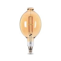 Лампа светодиодная филаментная Gauss E27 8W 2400K золотая 151802008