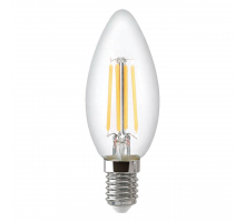 Лампа светодиодная филаментная Thomson E14 7W 2700K свеча прозрачная TH-B2067