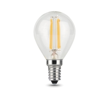 Лампа светодиодная филаментная Gauss E14 9W 4100К прозрачная 105801209