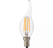 Лампа светодиодная филаментная Horoz E14 6W 4200К 001-014-0006 прозрачная HRZ01000346