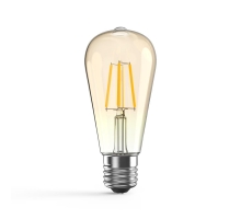 Лампа светодиодная филаментная Gauss E27 6W 2400К золотая 102802006
