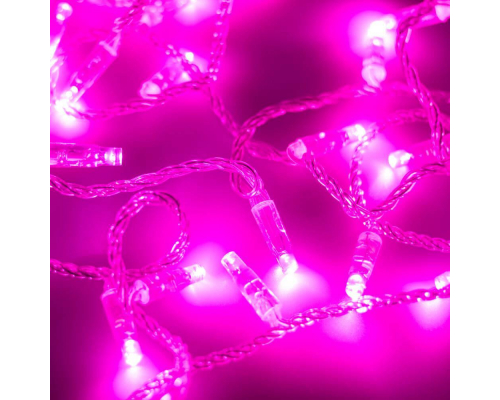 Уличная светодиодная гирлянда Ardecoled нить 230V розовый/белый ARD-String-Classic-10000-Clear-100Led-Flash Pink 025792