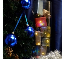 Светодиодная гирлянда Feron CL588 линейная Роса, 2700К, 2м, с питанием от батареек, прозрачный шнур 51439