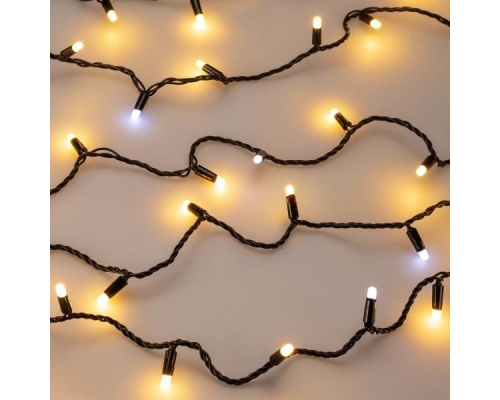 Уличная светодиодная гирлянда Ardecoled нить 230V теплый белый ARD-String-Classic-10000-Black-100Led-Milk-Flash Warm 031208