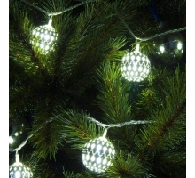 Светодиодная гирлянда Eurosvet нить 230V 400-003 хром/белый с эффектом мерцания