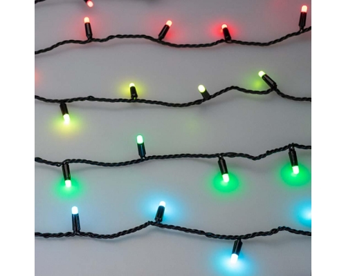 Уличная светодиодная гирлянда Ardecoled нить 230V разноцветная ARD-String-Classic-10000-Black-100Led-Milk-Live RGB-DMX 031746
