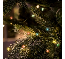 Светодиодная гирлянда Feron CL583 линейная Роса (на проволоке) мультиколор c питанием от сети 220V 20м + сетевой шнур 1,5м 51444