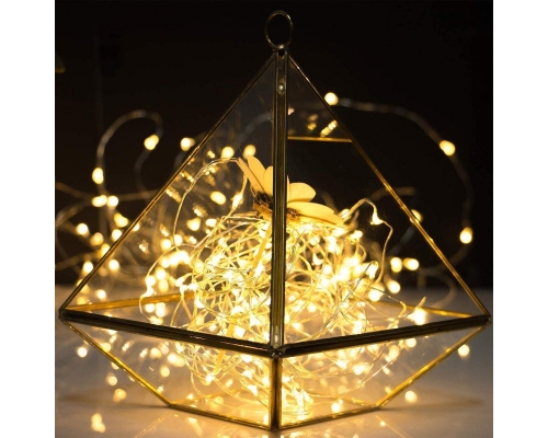 Светодиодная гирлянда Eurosvet Нить Роса 3хАА 400-006 теплый белый