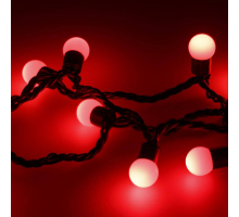 Уличная светодиодная гирлянда Ardecoled шарики 230V красный ARD-Ball-Classic-D17.5-10000-Black-100Led Red 025580