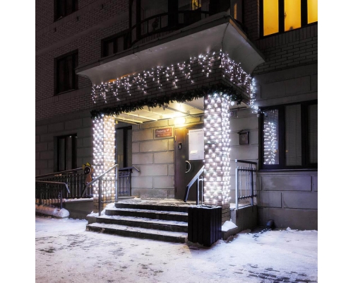 Уличная светодиодная гирлянда Ardecoled бахрома 230V белый ARD-Edge-Classic-2400X600-Black-88Led-Std White 026011