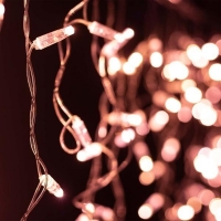 Уличная светодиодная гирлянда Ardecoled бахрома 230V розовое золото ARD-Edge-Classic-2400X600-Clear-88Led-Std Rose Gold 031188