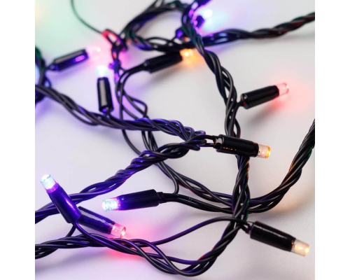 Уличная светодиодная гирлянда Ardecoled нить 230V разноцветный ARD-String-Classic-10000-Black-100Led-Live RGB 025808