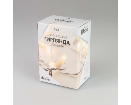Уличная светодиодная гирлянда Ardecoled бахрома ARD-Edge-PRO-4000x600-White-128LED-Milk-Flash White 034130