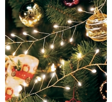 Светодиодная гирлянда Кластер (на проволоке) Feron CL584 линейная 12м 5000К, c питанием от сети 230V, прозрачный шнур 51448