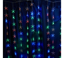 Светодиодная гирлянда Feron Занавес Звездочки 230V разноцветная 8 режимов CL25 48609