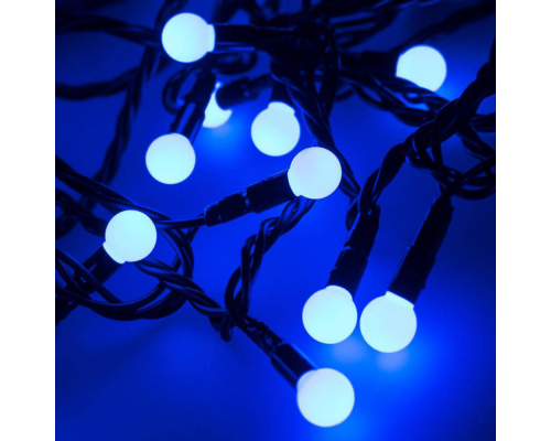 Уличная светодиодная гирлянда Ardecoled шарики 230V синий ARD-Ball-Classic-D13-10000-Black-100Led Blue 025570
