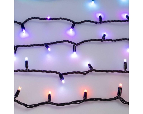 Уличная светодиодная гирлянда Ardecoled нить 24V разноцветная ARD-String-Pro-10000-Black-95Led-Live RGBW-DMX 031751