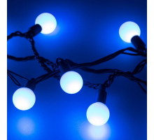 Уличная светодиодная гирлянда Ardecoled шарики 230V синий ARD-Ball-Classic-D23-20000-Black-160Led Blue 025629
