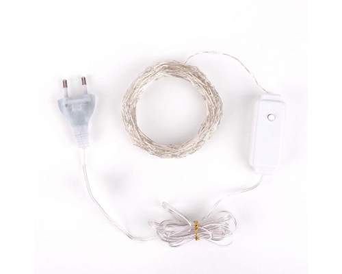 Светодиодная гирлянда Eurosvet Нить Роса 230V 400-009 белый