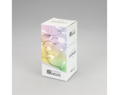 Уличная светодиодная гирлянда Ardecoled нить 230V разноцветная ARD-String-Classic-10000-White-100Led-Milk-Sync RGB 028208