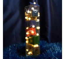 Светодиодная гирлянда Feron CL565 линейная Лед шарики, статичная 3м + 0.3м 2700K с питанием от батареек, прозрачный шнур 48611