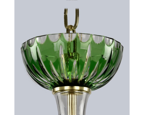 Люстра Bohemia Crystal 1308/6/165 G CL/CLEAR-GREEN/H-1K
