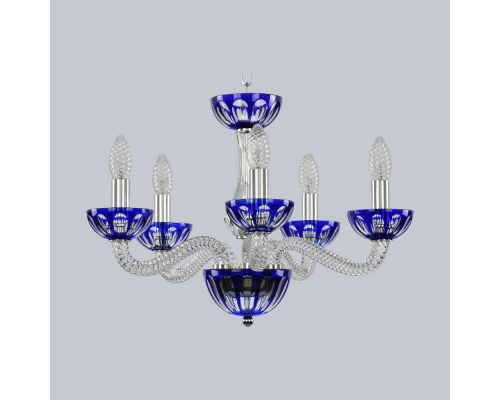 Люстра Bohemia Crystal 1309/5/165 NI CL/CLEAR-BLUE/H-1H