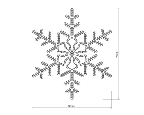 Светодиодная фигура Ardecoled Снежинка ARD-Snowflake-M3-920X920-432Led White 025306